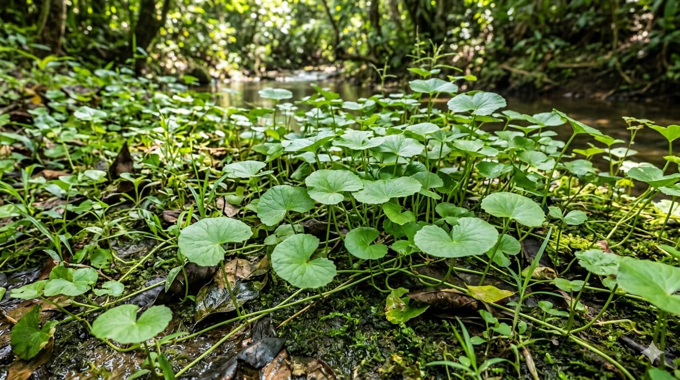 Centella asiatica plant leaves used in cica skincare extracts
