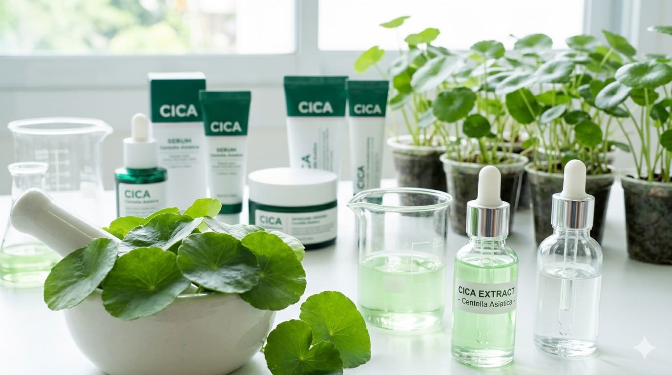 Different skin types benefiting from centella asiatica
