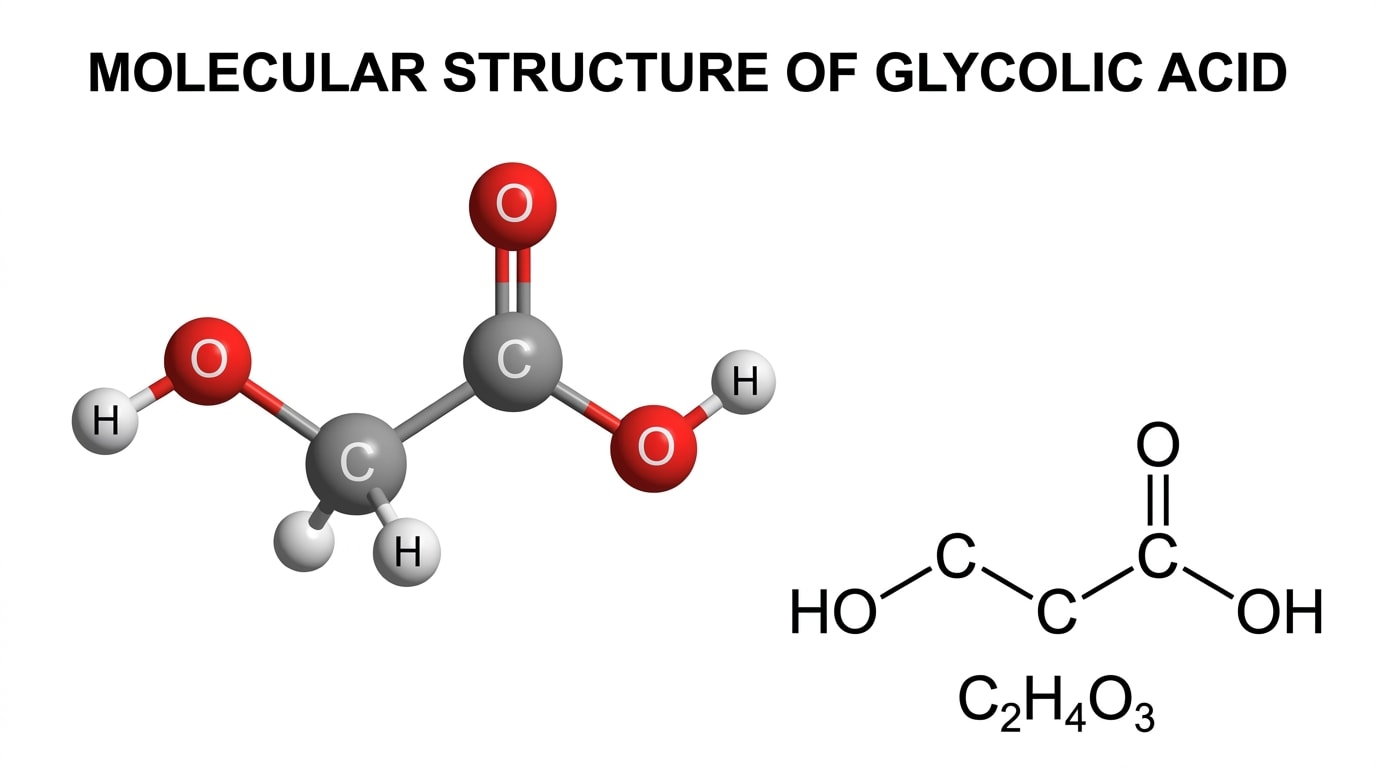 Molecular structure of glycolic acid