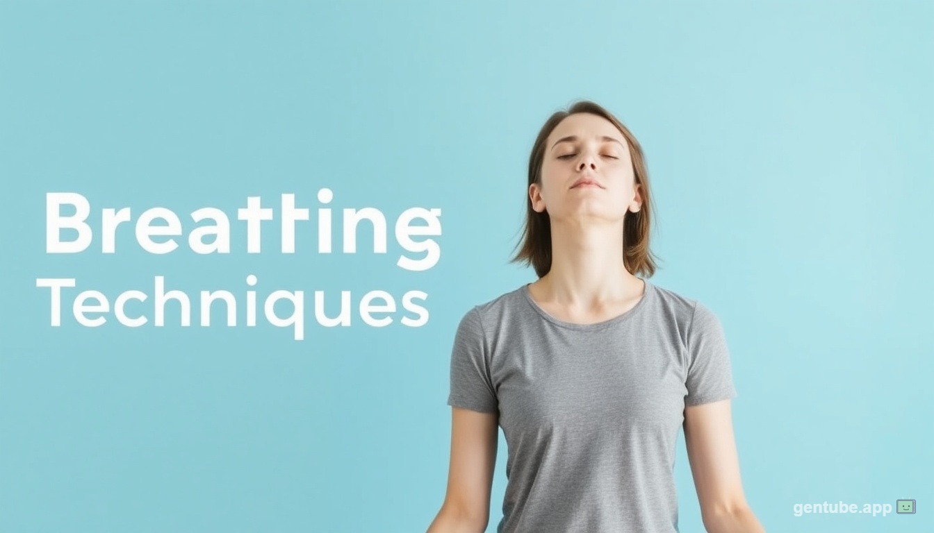 Person practicing deep breathing exercises for stress management