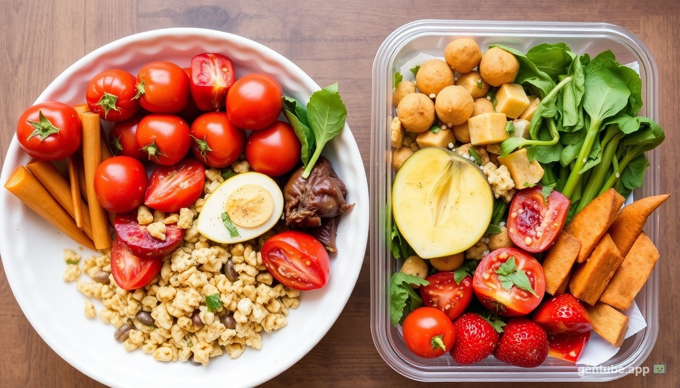 Organized meal prep with anti-inflammatory foods