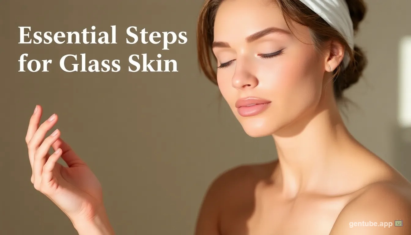 Step-by-step skincare routine for achieving glass skin
