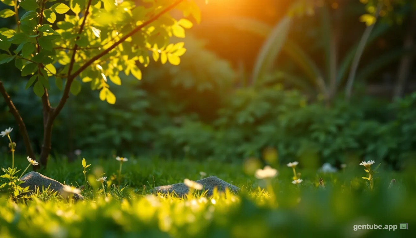 Peaceful scene representing stress management for digestive wellness
