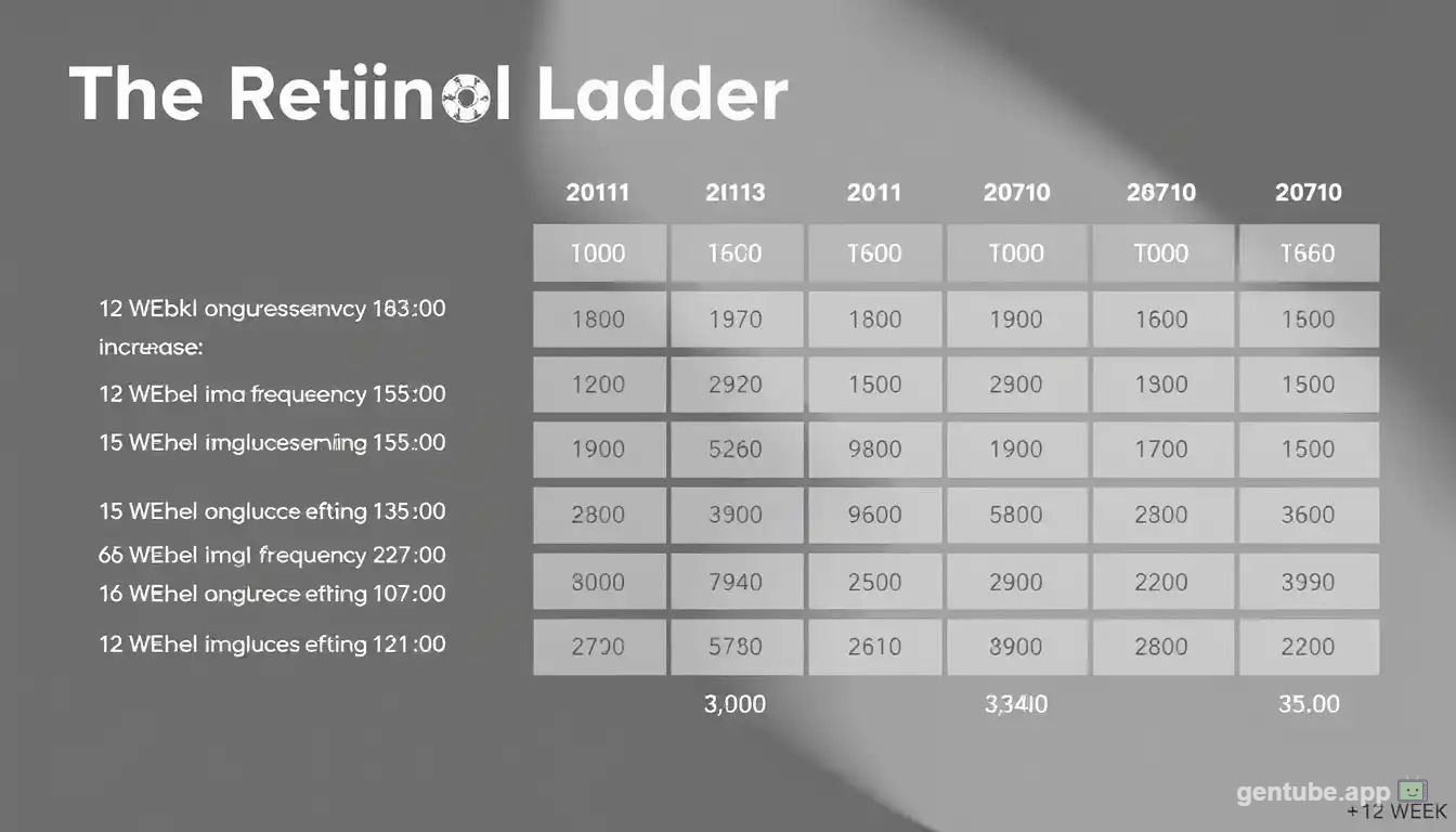 12-week retinol introduction schedule showing gradual frequency increase