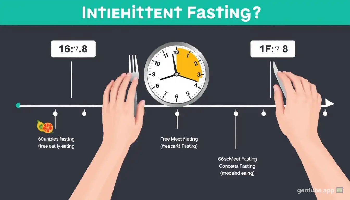 Intermittent fasting 16:8 schedule timeline showing eating and fasting windows
