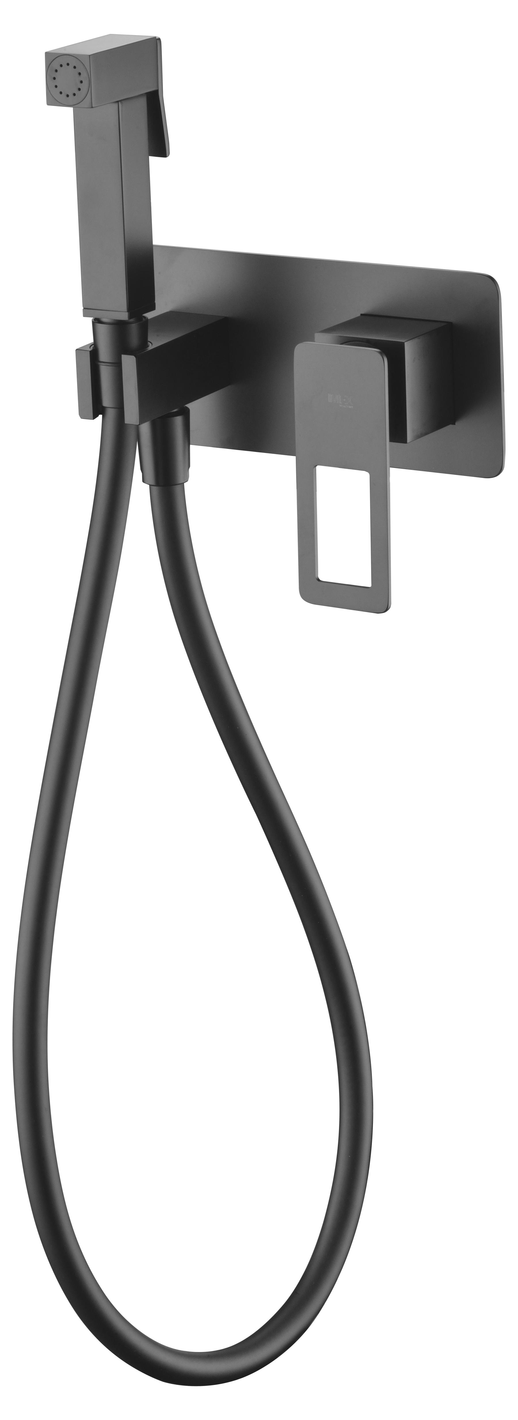 Monomando Bidé Empotrado Suecia Negro Mate