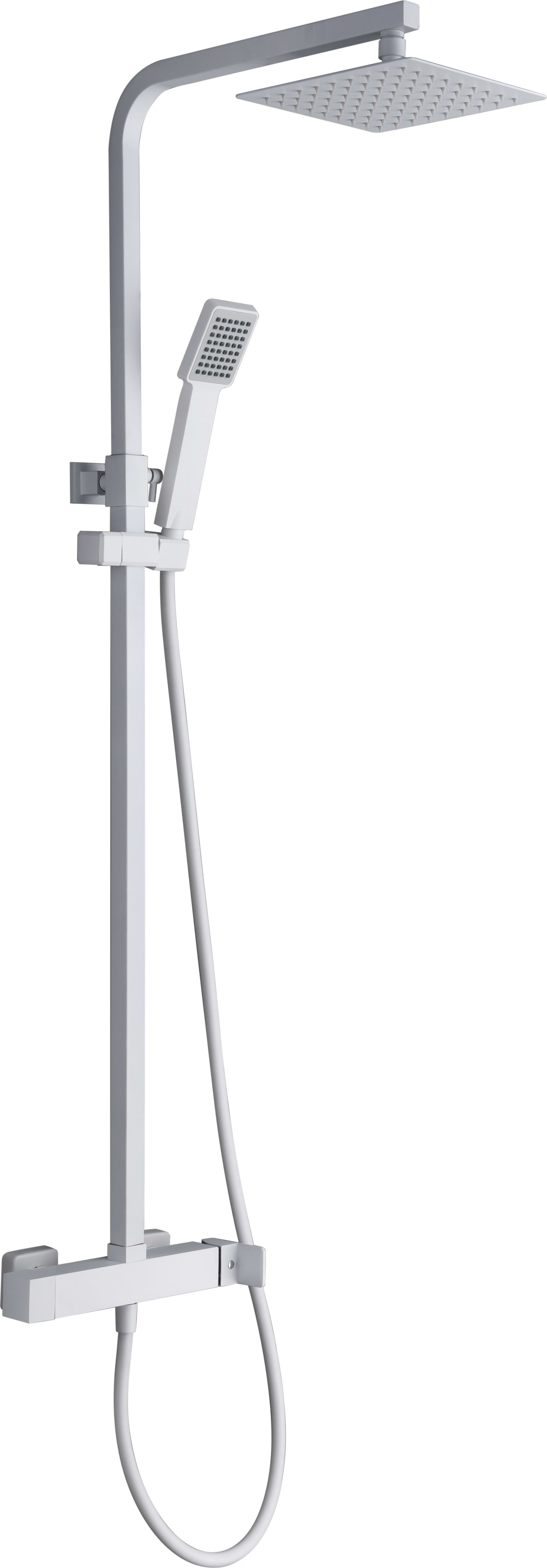 Conjunto De Ducha Monomando Fiyi Blanco Mate