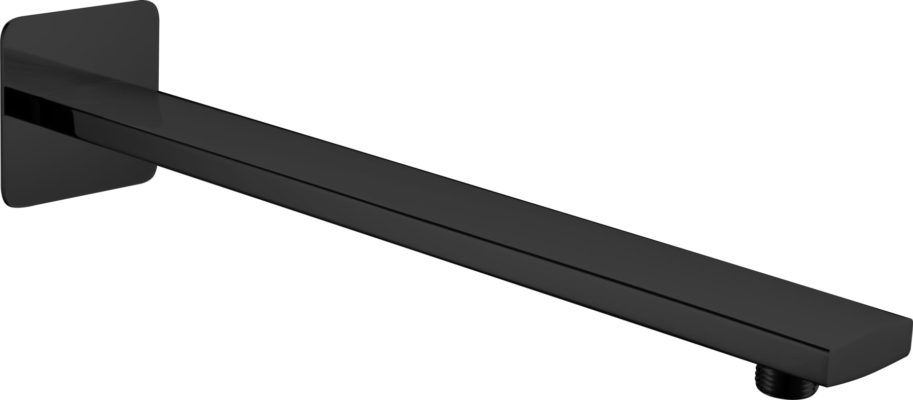 Brazo Pared Ovalado Negro Mate