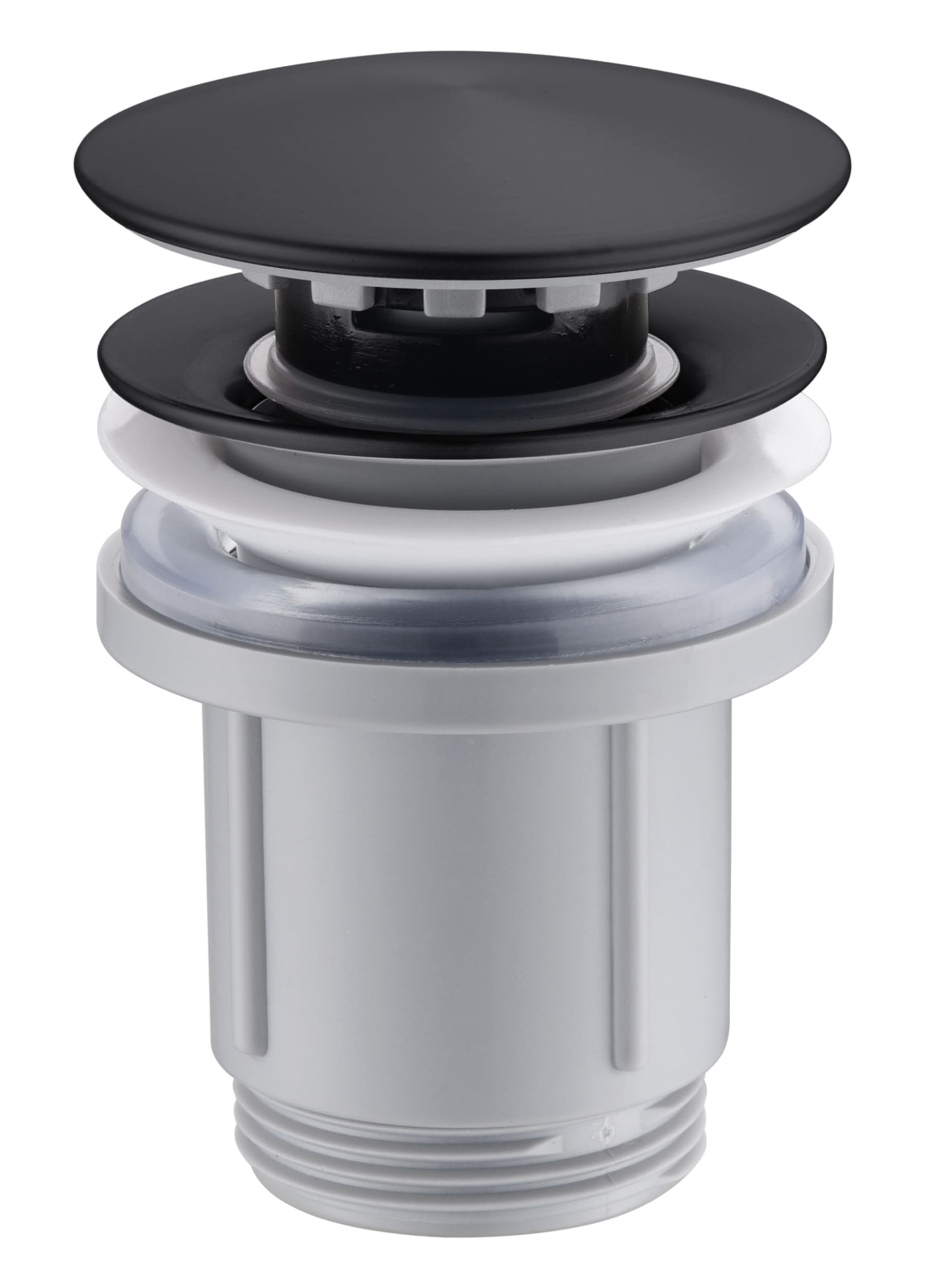 Valvula Click-Clack Pvc Negro Mate