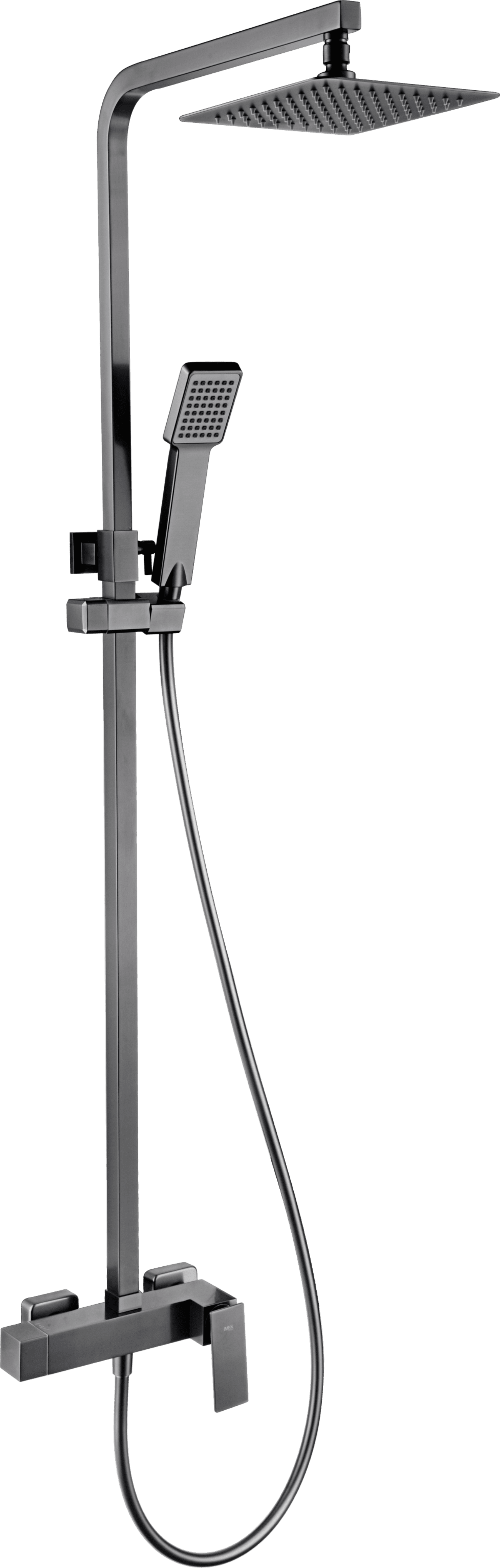 Conjunto Ducha Monomando Pisa Black Gun Metal