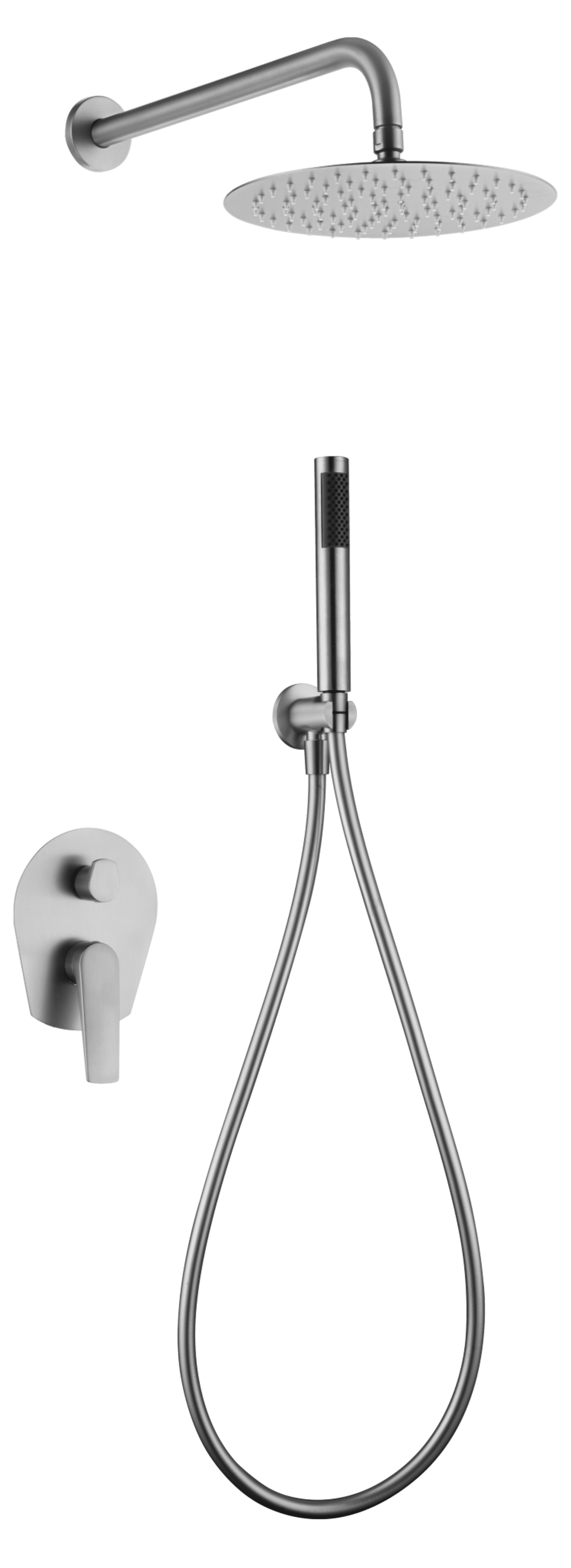 Conjunto Ducha Monomando Empotrado Delos (Acero S316)