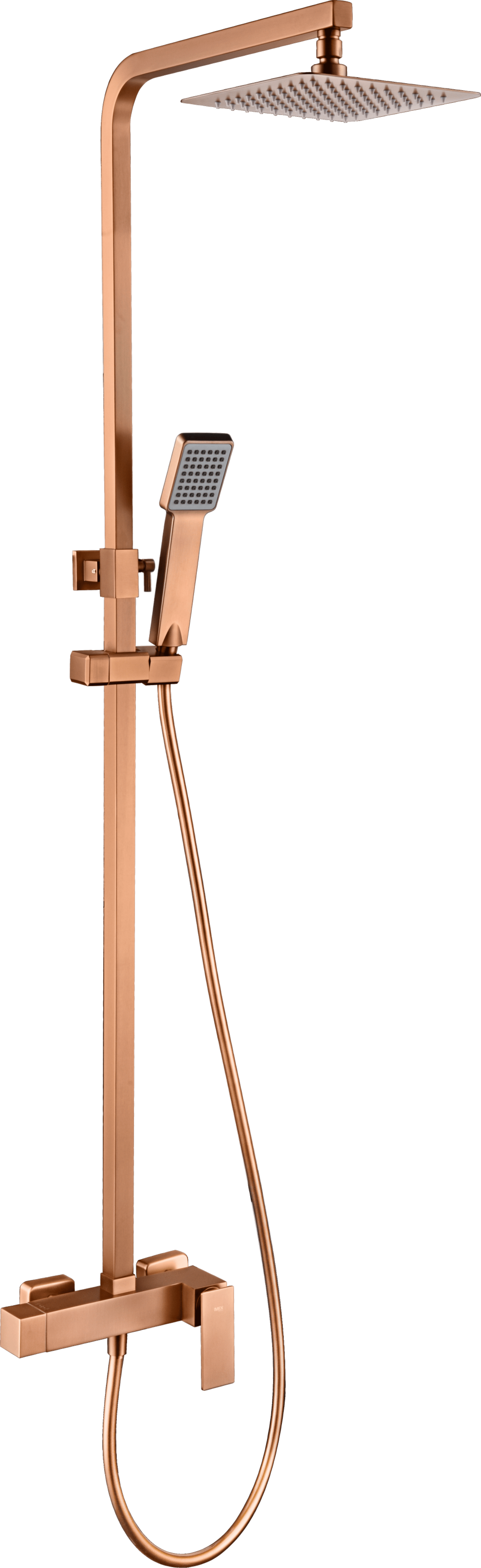 Conjunto Ducha Monomando Pisa Oro Rosa Cepillado