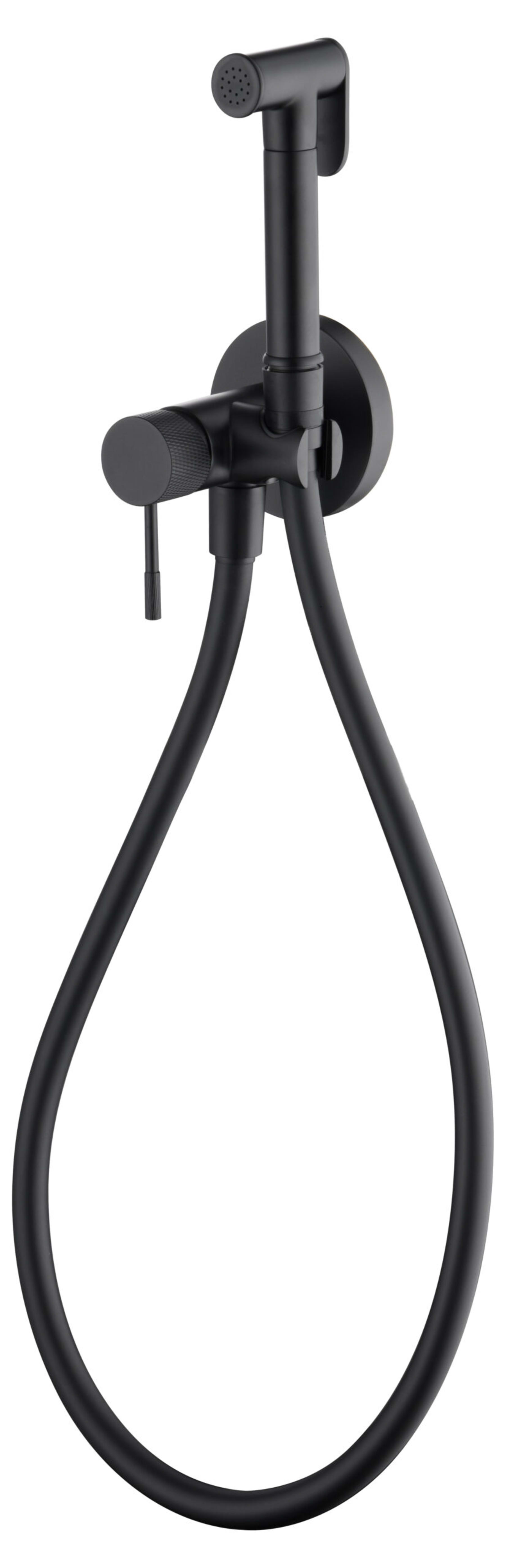 Grifo Empotrado De Bidé Line Negro Mate