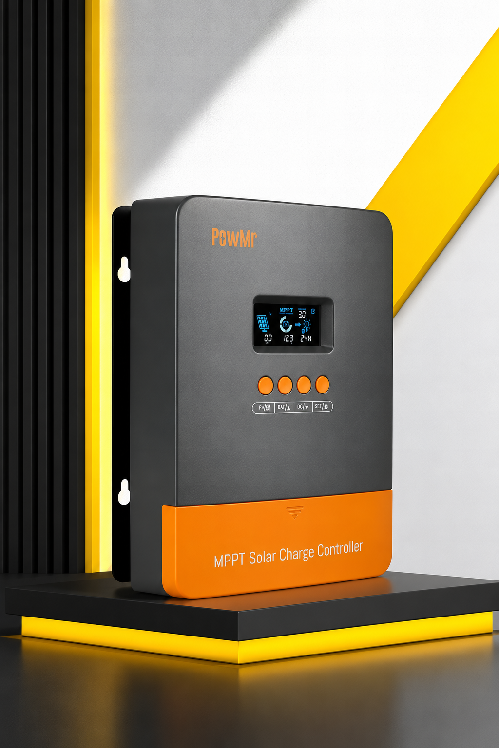 PowMr 45A MPPT Solar Charge Controller (12V/24V Auto)