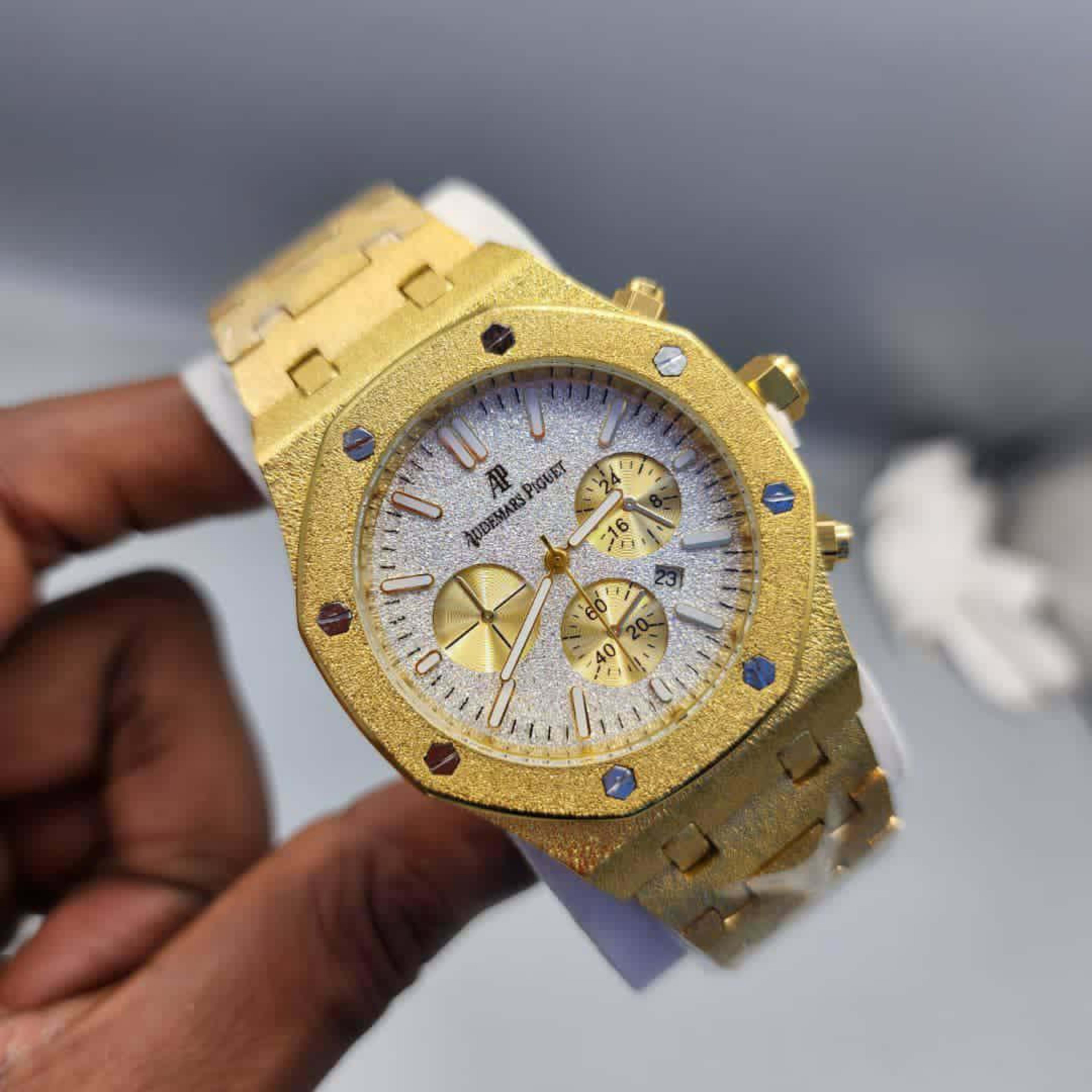 Audemars Piguet Style Gold Chrono