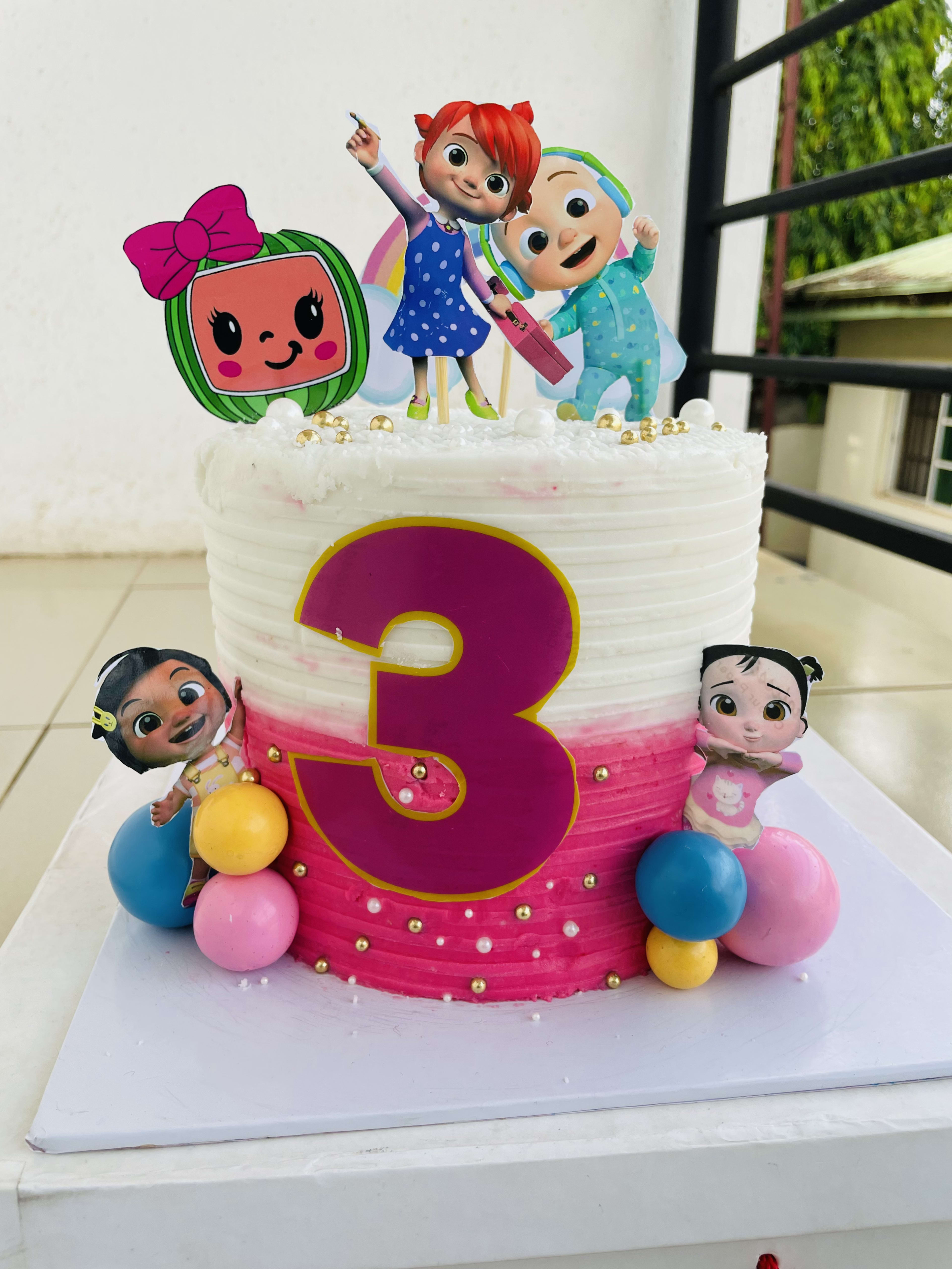 Cocomelon 3rd Birthday Celebration Cake