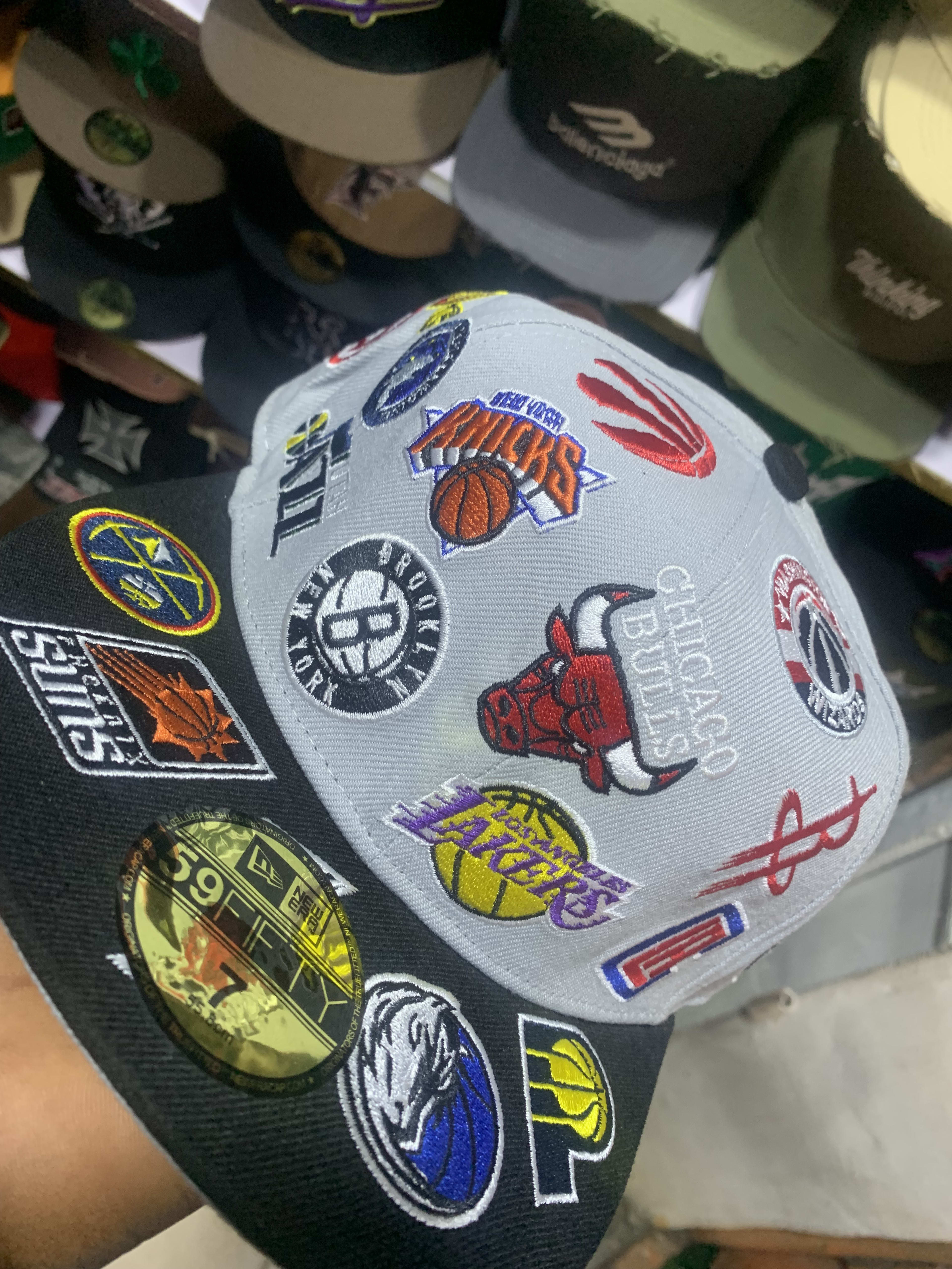 NBA Multi-Patch Fitted Baseball Cap