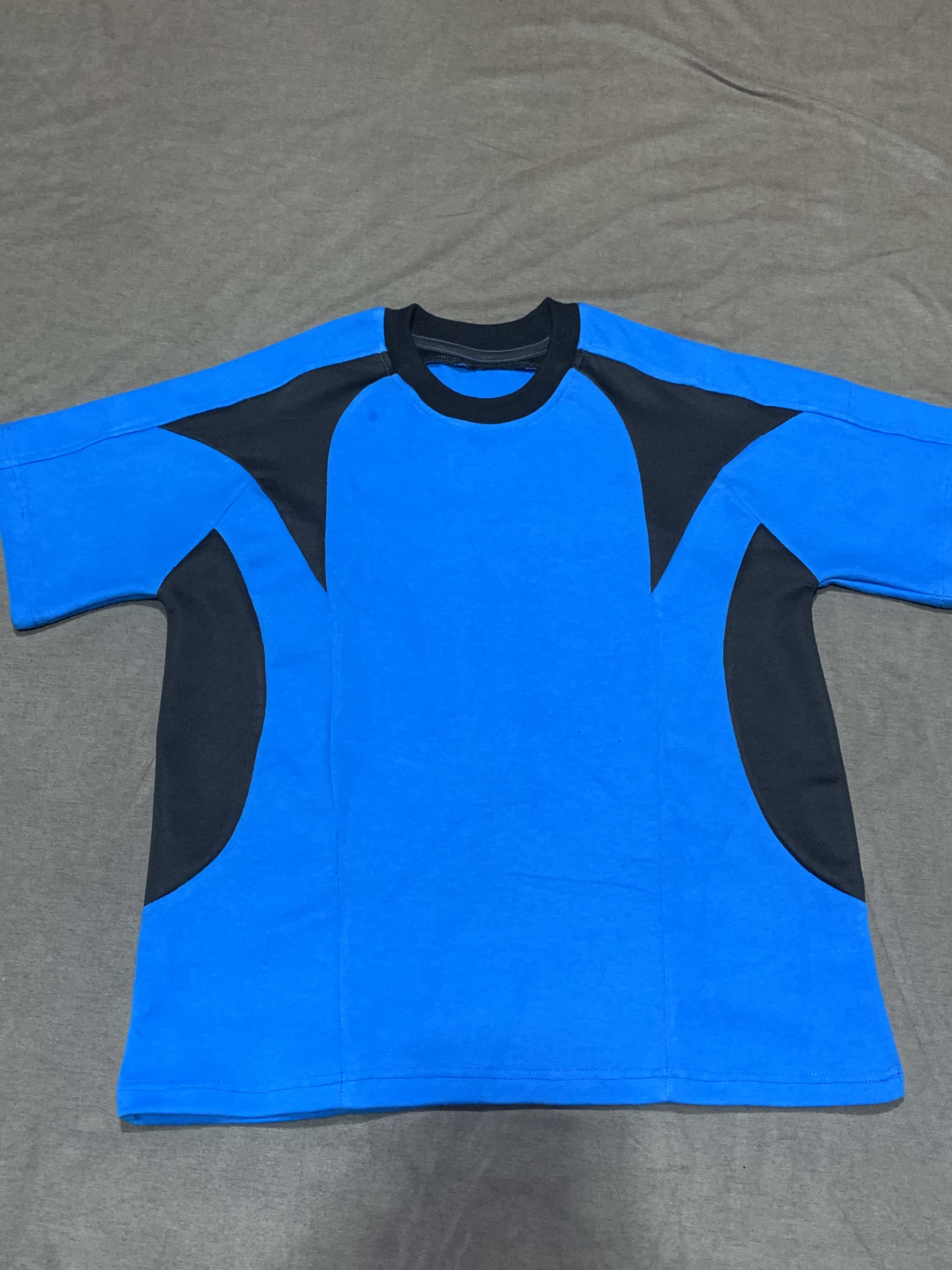 Men's Blue Black Athletic T-shirt