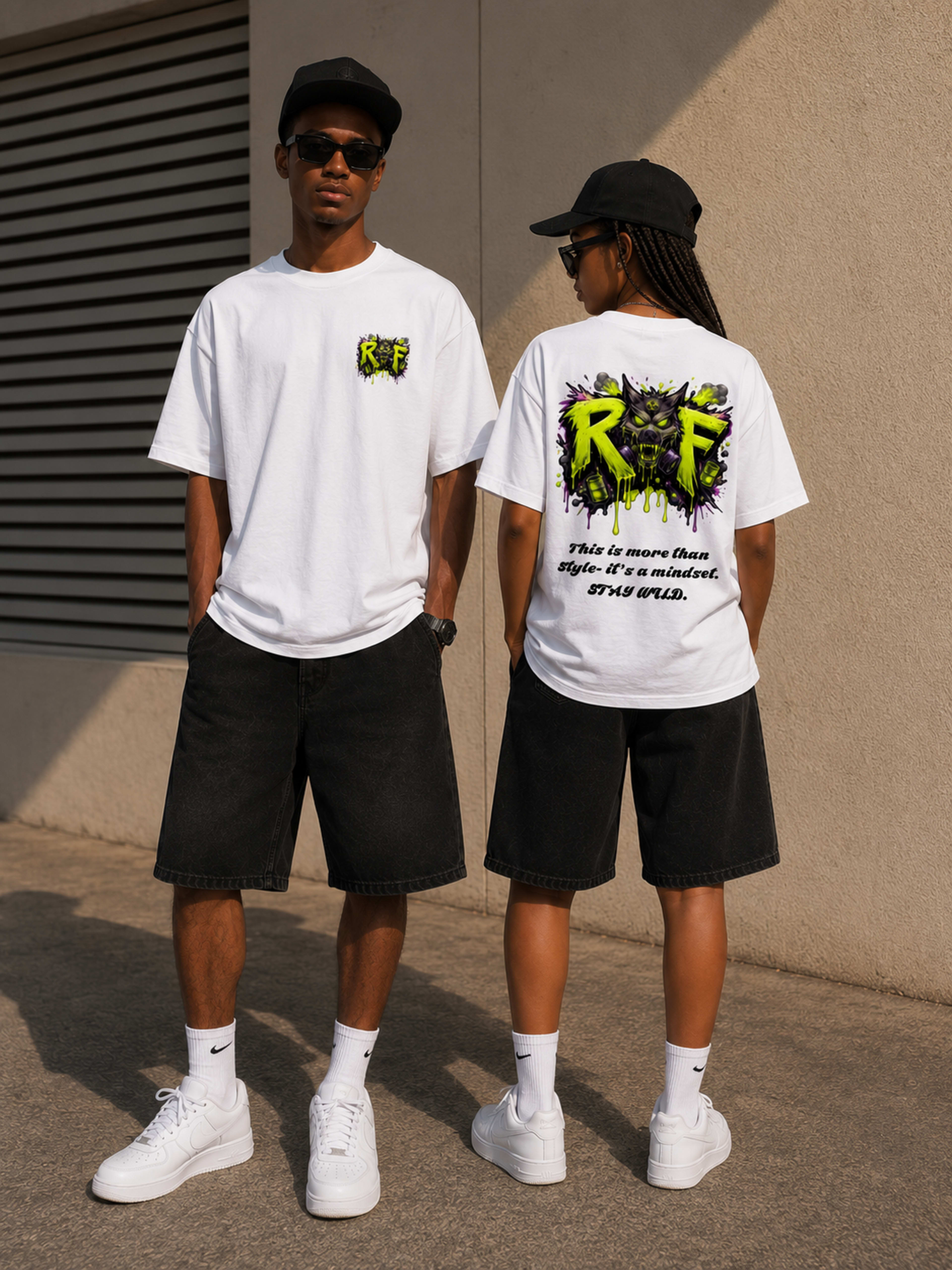 RF Unisex wild by nature T-Shirt and short.