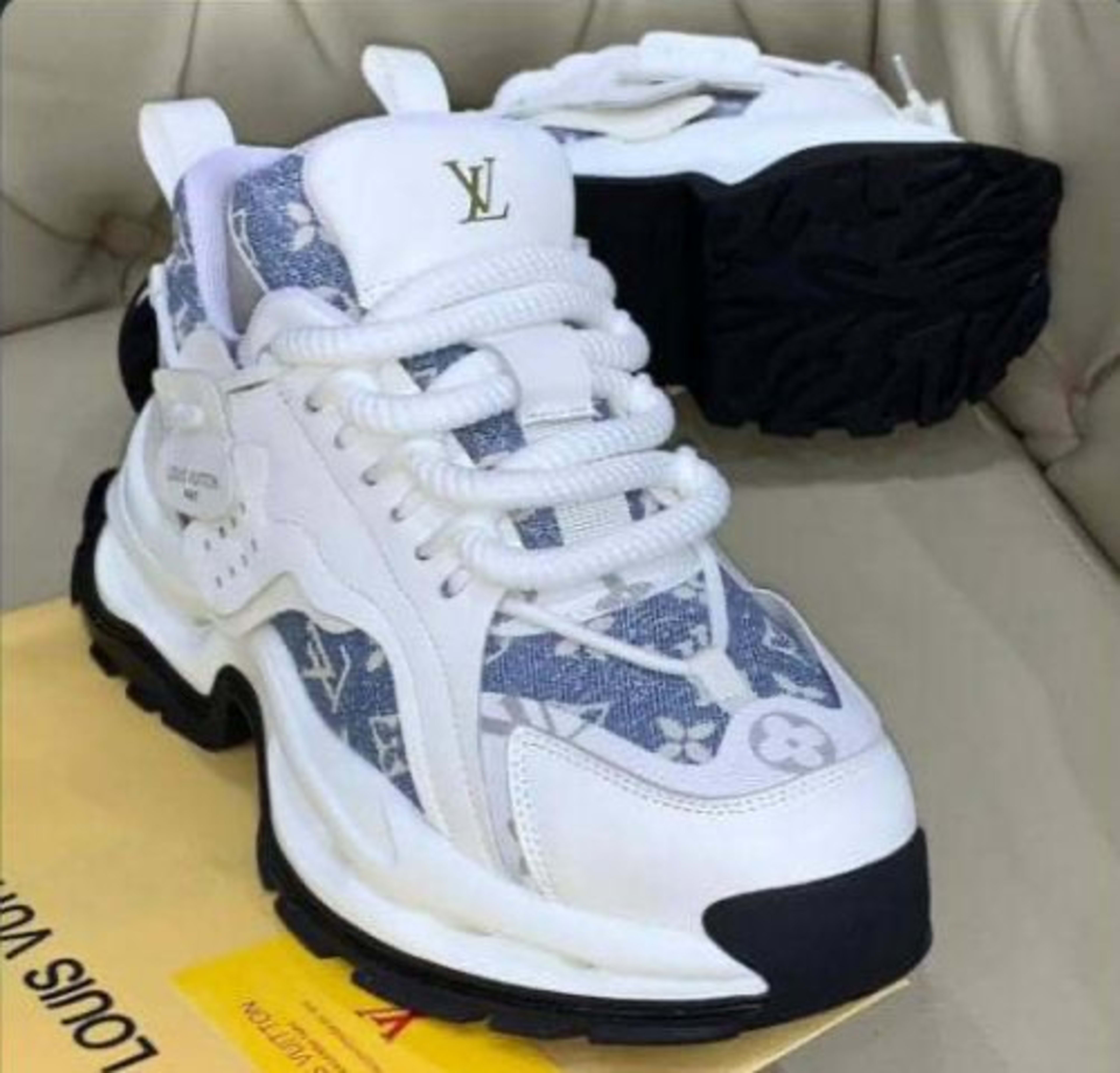 LV White Monogram Chunky Sneakers