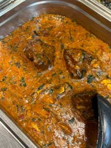 Ogbolo soup and protein