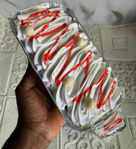 Frosted foil cake