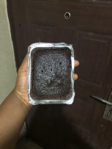 medium sized foil cake