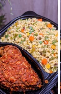 Coconut rice with Turkey