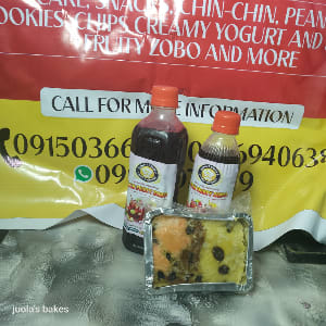 fruity zobo and Cake combo