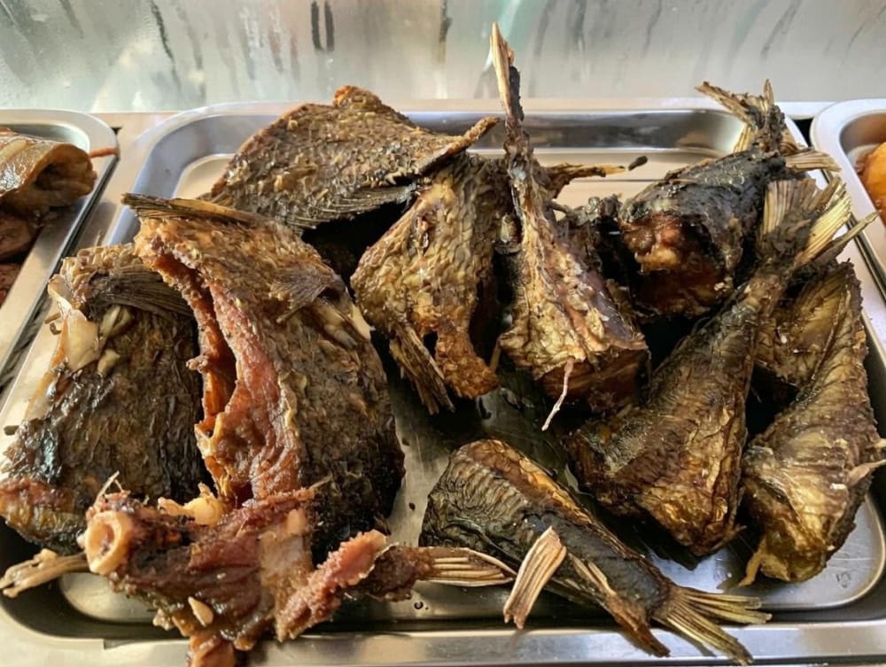 Fried tail fish