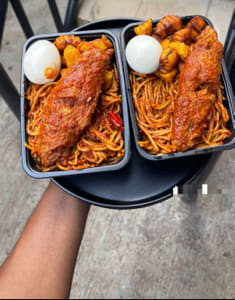 Jollof spaghetti