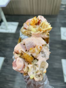 Chicken and shrimp Sharwama