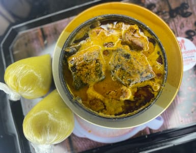 Fresh fish Banga soup