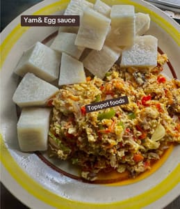 Yam and Egg sauce