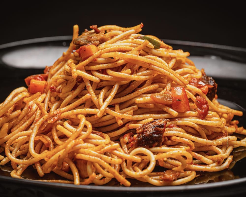 Spaghetti  and egg