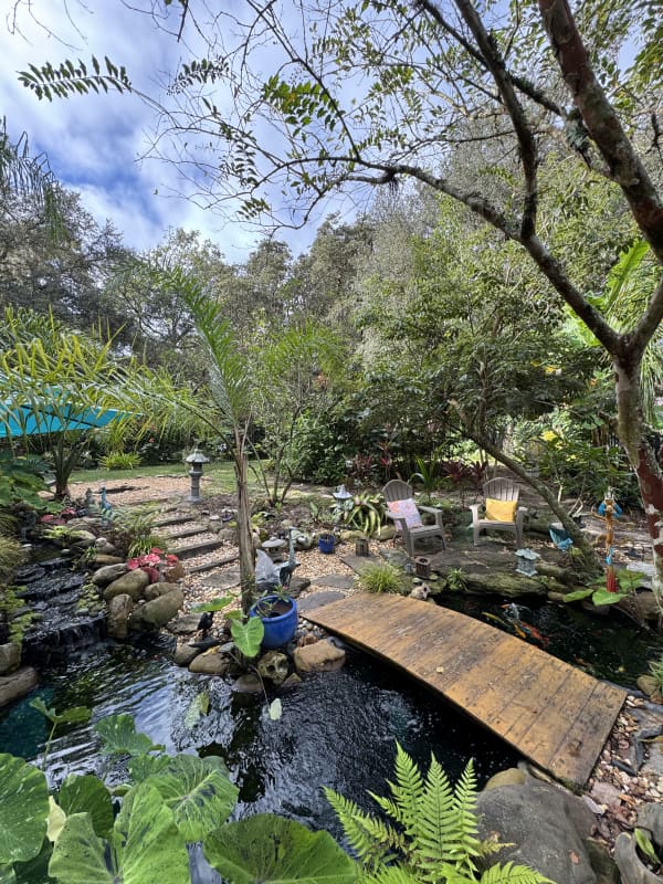 Before Sylvester Palm installation Jacksonville - empty landscape bed