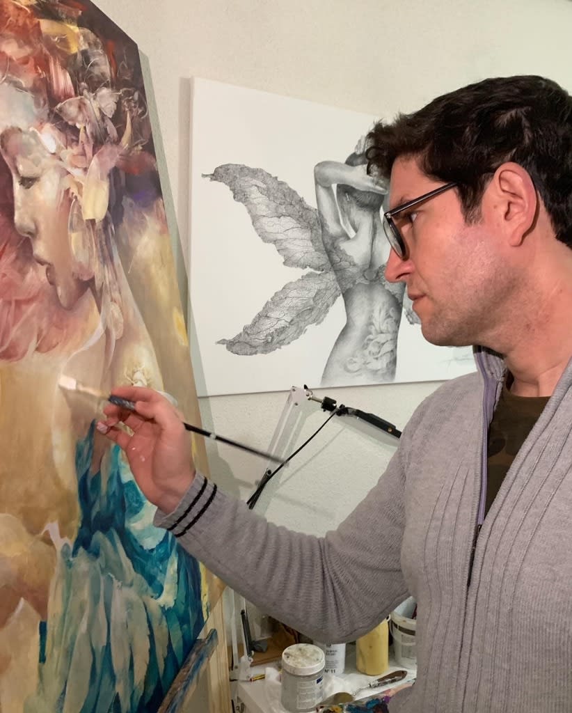 Alberto Sautúa trabajando