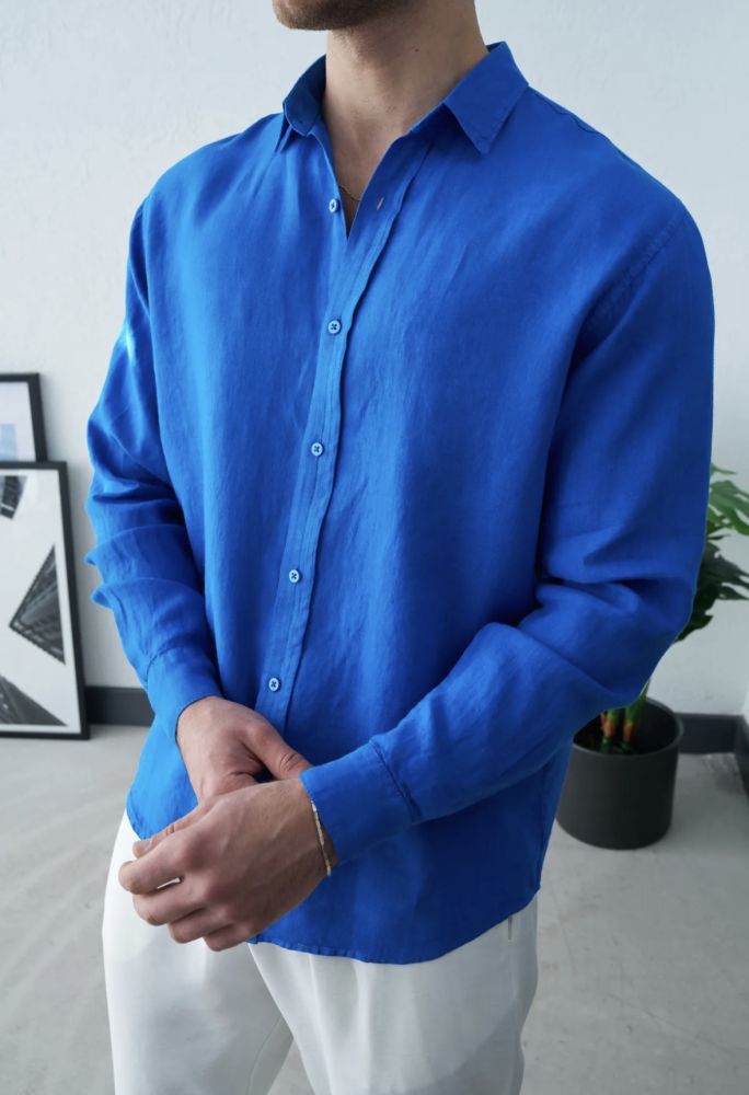 Slim Fit Keten Gömlek