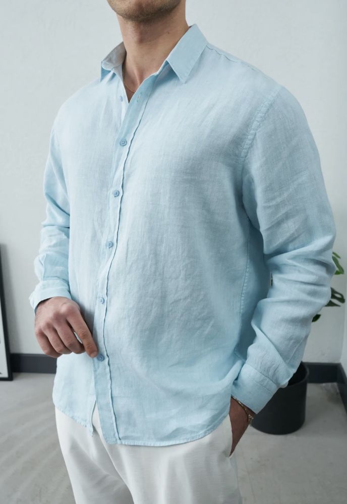 Slim Fit Keten Gömlek