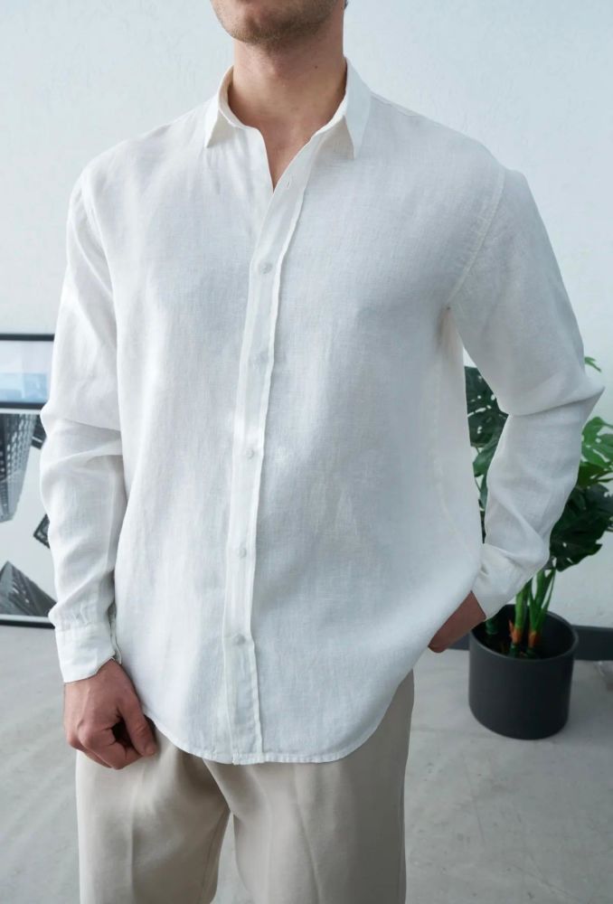 Slim Fit Keten Gömlek