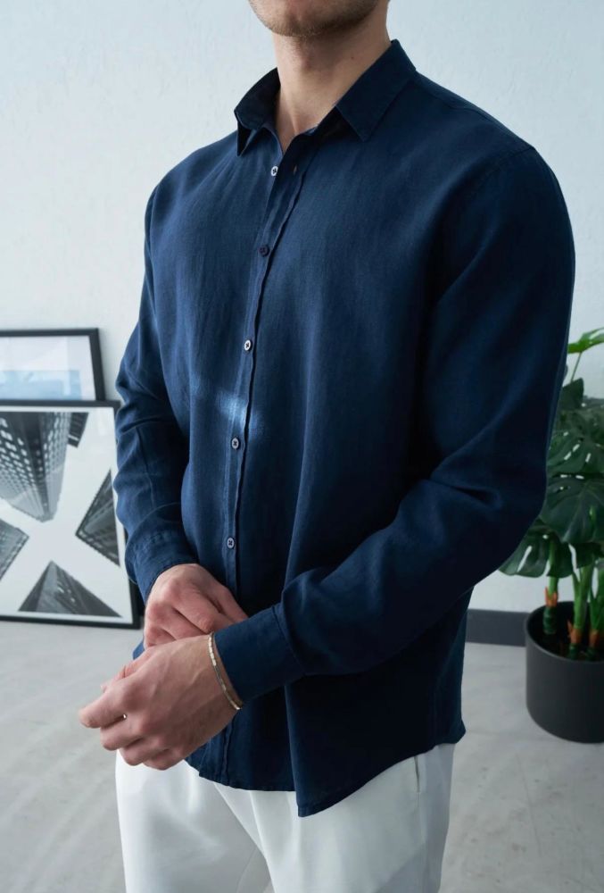 Slim Fit Keten Gömlek