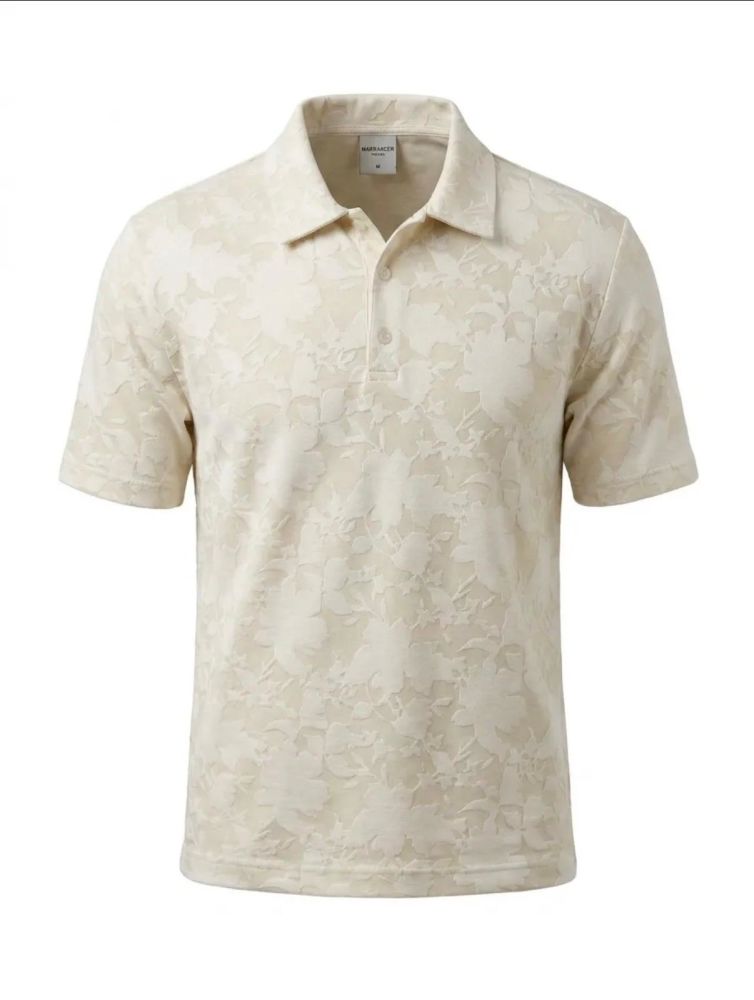 Desenli Esnek Kumaş Polo Yaka T-shirt