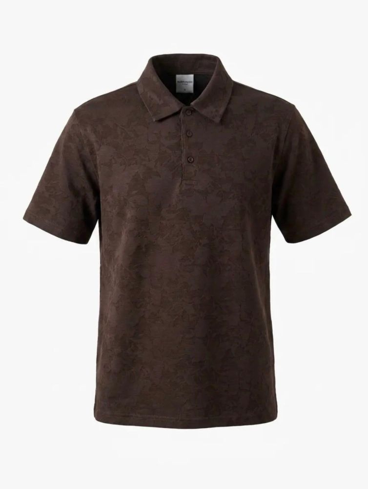 Desenli Esnek Kumaş Polo Yaka T-shirt