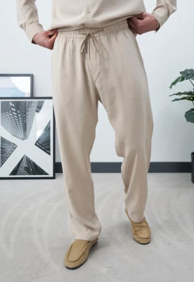 Modal Kumaş Baggy Pantolon