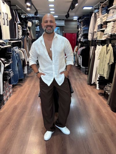 BAGGY MODEL İTHAL KETEN PANTOLON