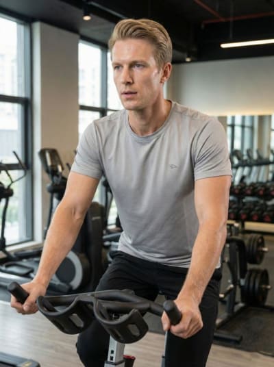 Sıfır Yaka Esnek Kumaş Spor T-shirt