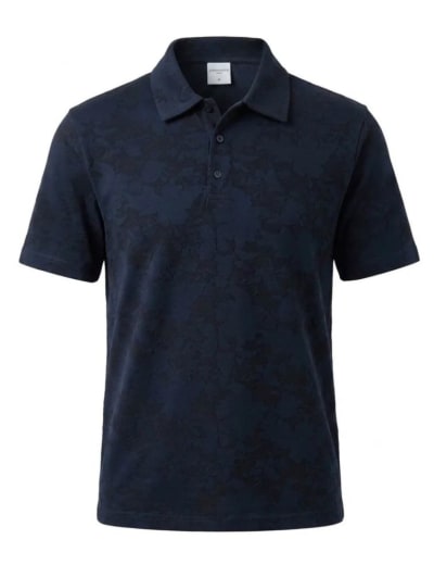 Desenli Esnek Kumaş Polo Yaka T-shirt