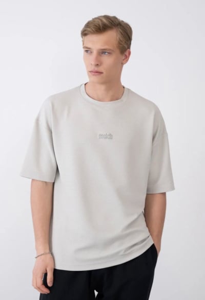 Göğüs Baskı Detaylı Over Size T-shirt
