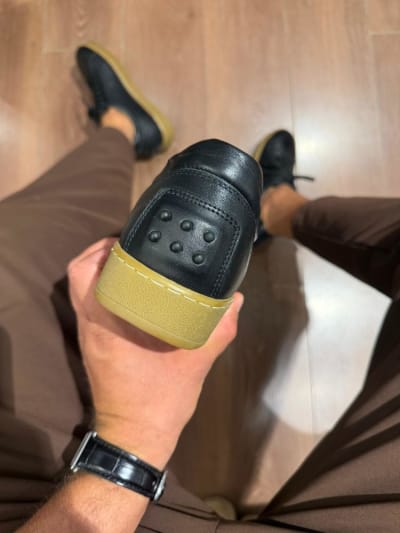 İçi-Dışı %100 Deri Sneakers Ayakkabı