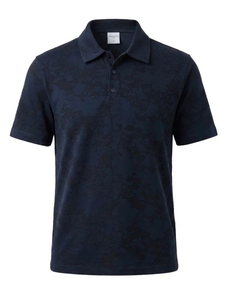 Desenli Esnek Kumaş Polo Yaka T-shirt